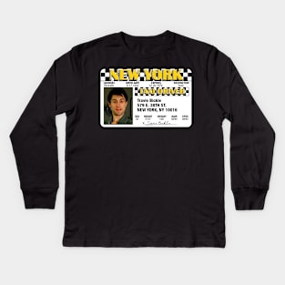 Travis Bickle Taxi License Kids Long Sleeve T-Shirt